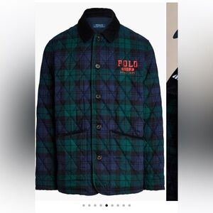 Polo by Ralph Lauren Men's Plaid Quilted Jacket - Green and Navy
